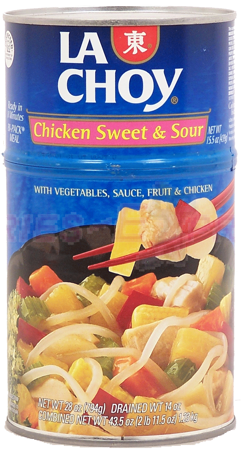 La Choy  chicken sweet & sour bi-pack meal with vegetables, sauce, fruit & chicken Full-Size Picture